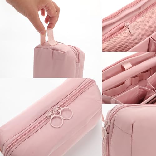 Makeup Bag for Travel Medium Cosmetic Case for Women Large Capacity Portable Zipper Cosmetic Organizer with Compartments