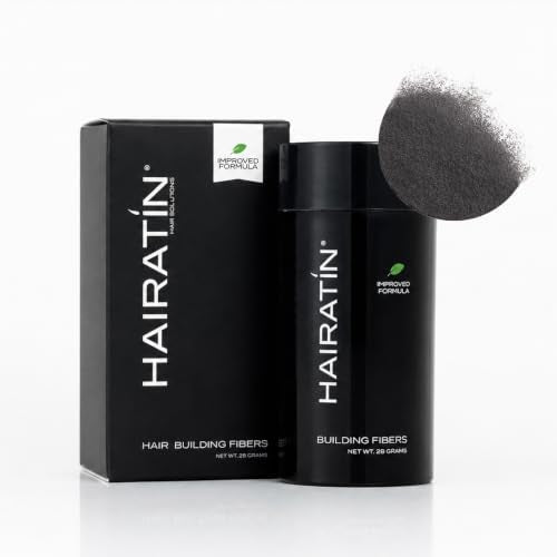 Hairatin Black Hair Fibers - Keratin & Cotton Blend for Thinning Hair
