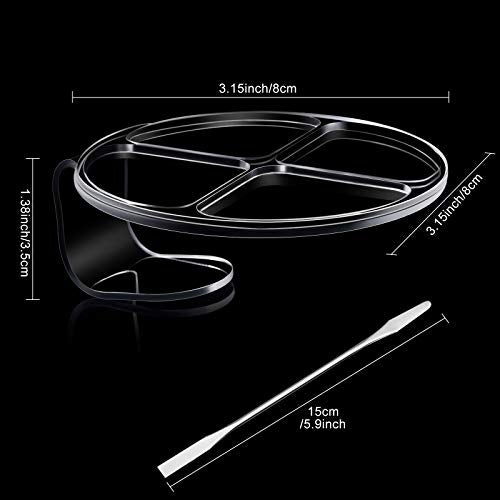 Acrylic Handheld Makeup Palette with 2 Stainless Steel Spatulas