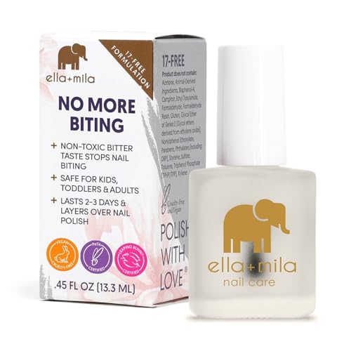 ella+mila Anti-Nail Biting Treatment & Nail Strengthener Duo - 2 x 0.45 oz
