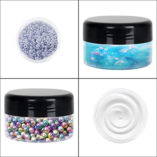 100 Pieces Sample Empty Containers, 20g Clear Cosmetic Container Jars with Lids, Plastic Pot Makeup Jars for Cosmetics, Cream, Lip Balm, Lip Scrub, Ointments-Leak Proof