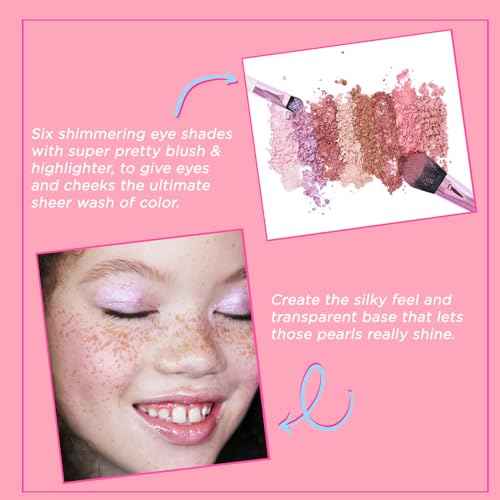 Petite ¡¯N Pretty 9021 Glow! Eye & Cheek Makeup Palette for Kids, Tweens and Teens -3-in-1 Makeup Palette of Blush, Eyeshadow, and Highlighter, Non-Toxic, Made in USA