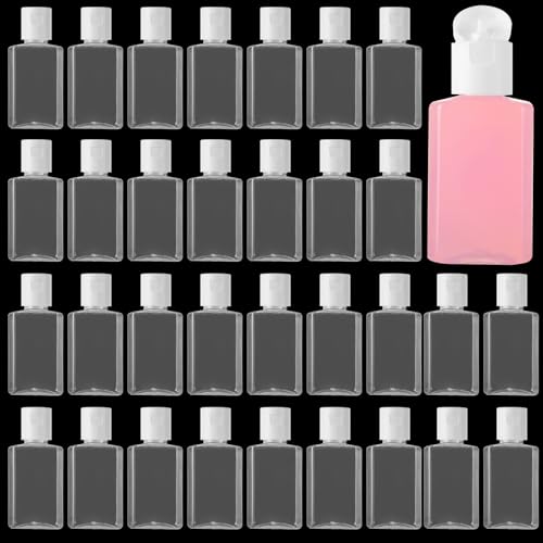 CYEAH 120 Pcs Plastic Travel Bottles 1oz Mini Empty Travel Size Bottle, Refillable Bottles with Flip Cap, Portable & Reusable Containers for Travel Business Trip Camping