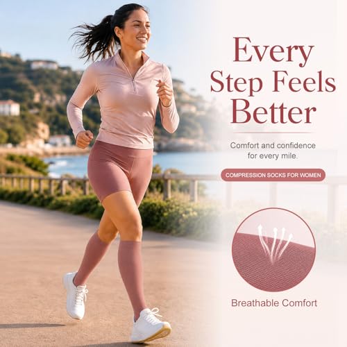 Compression Socks for Men & Women - 4 Pairs for Circulation Support