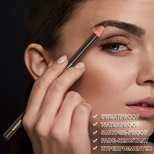 6-Piece Dark Brown Waterproof Eyebrow Pencil Kit