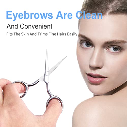 AsonTao Eyebrow Scissors - Precision Grooming Shears for Nose and Ear Hair