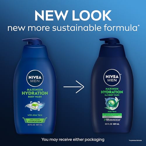 Nivea Men Maximum Hydration Body Wash - 3-in-1 Formula, 30 fl oz