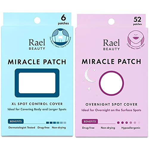 Rael Hydrocolloid Acne Patch Bundle - XL & Overnight Spot Cover
