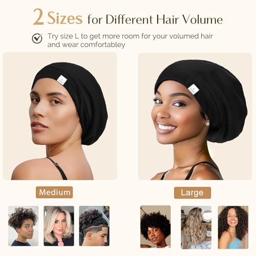 YANIBEST Slouchy Beanie Satin Lined Sleep Cap for Women Men
