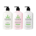 Hempz Original Herbal Body Moisturizer + Fresh Coconut & Watermelon Moisturizer + Blushing Grapefruit & Raspberry Cr?me Herbal Body Moisturizer, 17 Fl Oz, 3 Pack Bundle ? Vitamin Infused Lotion