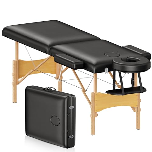 Brelley Portable Massage Table Wooden 2-Fold Adjustable