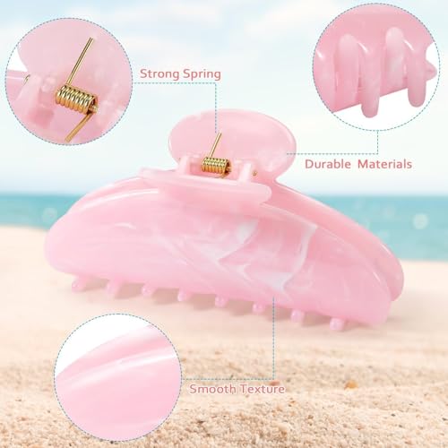 6 Pack Hair Claw Clips for Women - Non-Slip Hold All Hair Types