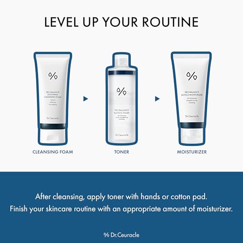 Dr.Ceuracle Pro Balance Moisture Barrier Set - Moisturizing pH Balanced Korean Skincare Gift Set included Cleansing Foam, Toner, Cream