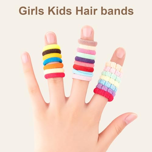 360pcs Toddler Hair Ties, No Damage Cotton Elastics for Baby & Kids