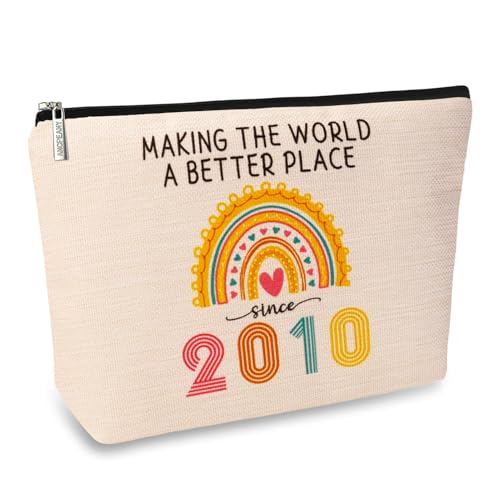 ancpeany Sweet 16 Party Decorations, Sweet 16 Gifts for Girls Makeup Bag, 16th Birthday Decorations for Girls, 16th Birthday Gifts for Girl, 2010 Sweet Sixteen Gifts for 16 Year Old Girl Cosmetic Bag