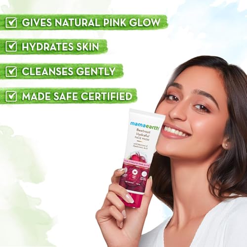 MAMAEARTH Beetroot Face Wash | 3.38 fl oz (100ml)