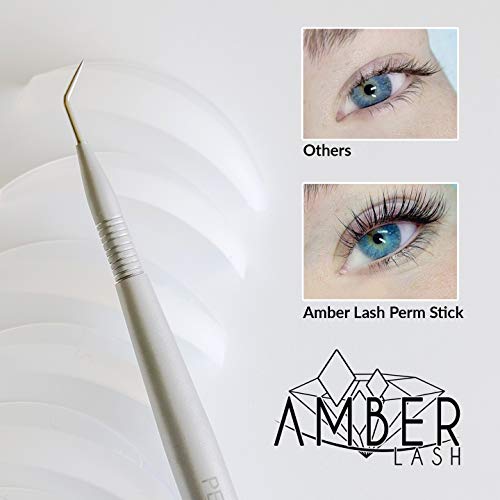 Amber Lash Eyelash Lift Perm Tool Eyelash Separator Stainless Steel Lash Lift Tool with Separation Comb Stick for Eyelash Extensions Supplies (Double Row Brush)