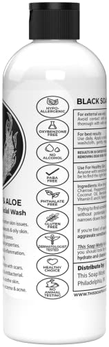 Natural Black Soap with Aloe for Face & Body | Paraben Free