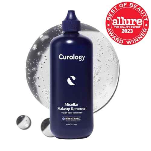 Curology Micellar Water Makeup Remover, Cleansing Gel Water Concentrate, Waterproof Eye and Face Make Up Removal, 8.5 fl oz
