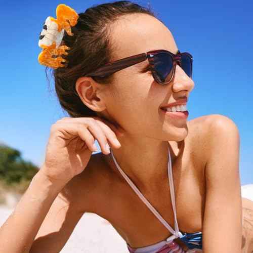 Crab Hair Clips, fun Hair Clips for women Girls, cute beach claw clips Acetate Marine Hair Accessories Gift