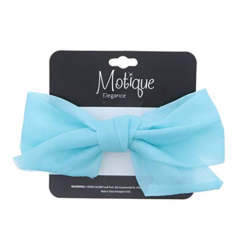 Soft Chiffon Hair Bow Clip Small-Aqua