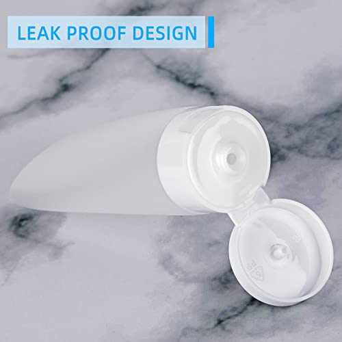 White 60ml TSA Approved Travel Bottles Set Leakproof Refillable Toiletry Containers