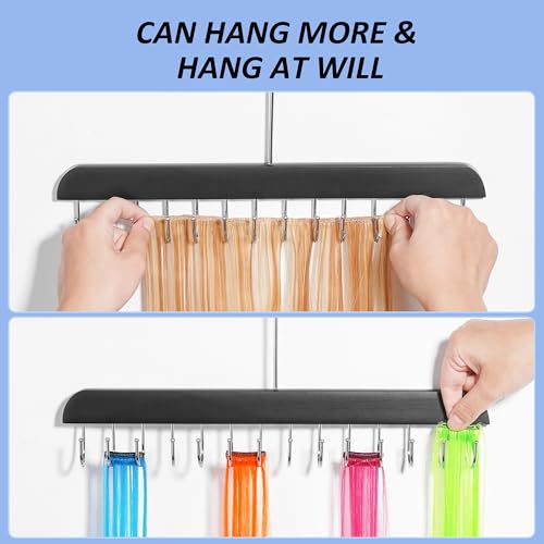 Hair Extension Hanger with 14 Hooks & Dustproof Bag