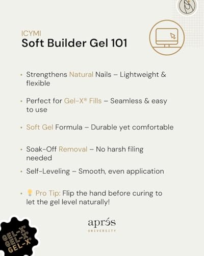 Aprés Soft Gel Builder in a Bottle - Self-Leveling Soak-Off Gel-X Extension