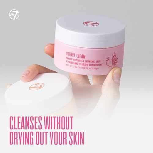 W7 Berry Clean Makeup Remover & Cleansing Balm ? Melt Away Makeup & Say Hello to a Berry Fresh Glow! Hydrating, Gentle & Packed with Skin Loving Goodness