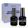 Eodci 2-Pack 15ml Gel Nail Top & Base Coat Set - Long Lasting Shine & No Wipe Finish