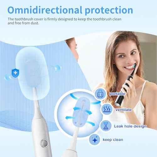 6 Pcs Toothbrush Covers Toothbrush Covers Caps£¬Replaceable Electric Toothbrush Head Cover Silicone Toothbrush Protector Cap for Household Travel, Bathroom, Gym£¬Camping