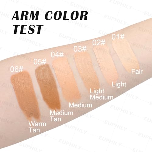 2 Pack Liquid Concealer for Older Women, Under Eye Brightener Concealer, Full Coverage Lightweight Undereye Brightening & Dark Circles with Mini Makeup Puff, #02 Light