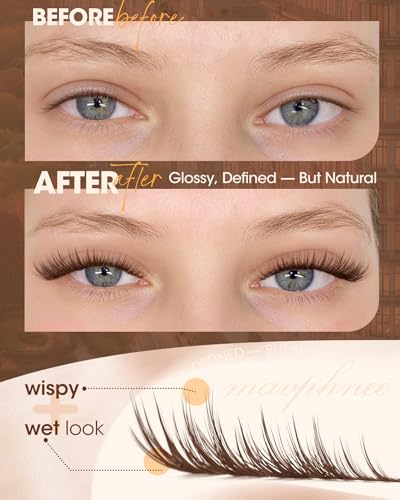 Brown Lash Clusters 8-14mm Wispy Wet Look Eyelash Extensions