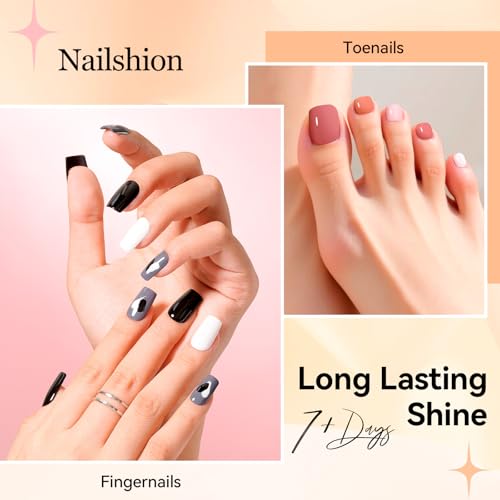 Fall Winter Burgundy & Brown Nail Polish Set 16 Colors & Base Top - Z16Colors-Fall into Romance