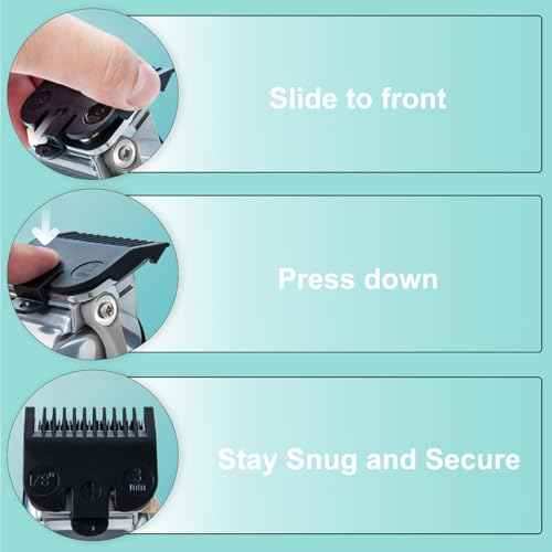 Fits for Most Wahl Clipper Guards Set 1/16" 1/8" 3/16", Professional Clipper Guides Comb Attachment(#1/2, #1, #1-1/2), Trimmer Guards set, 6 Pack