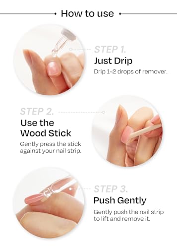 ohora N Addict Starter Kit: Gel Nail Strips with UV/LED Lamp, Remover & Tools