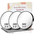 10X 20X 30X Magnifying Mirror Set - 3.5" Travel Mirrors