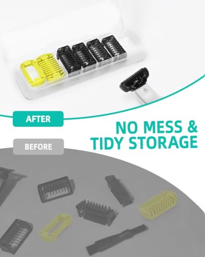 7 Pcs Guard Combs Kit with Case for OneBlade Trimmers – Beard & Body Grooming