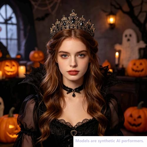 Kamirola Queen Crown and Tiara with Crystals - Bridal & Party Headband