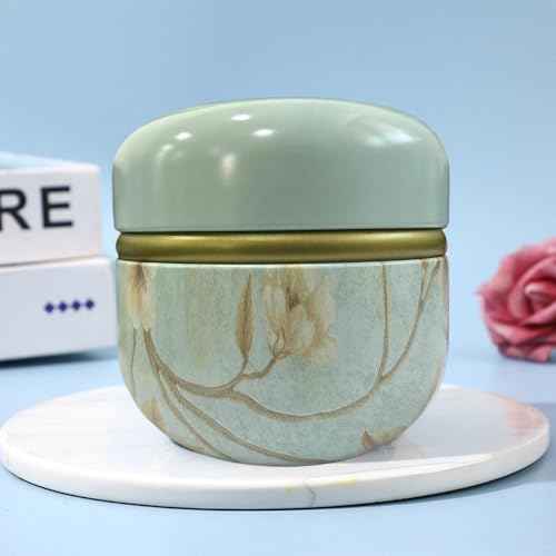 Body Powder Puff and Container for Dusting Powder, Women Powder Puff and Powder Case for Bath and Travel (Blue Future)