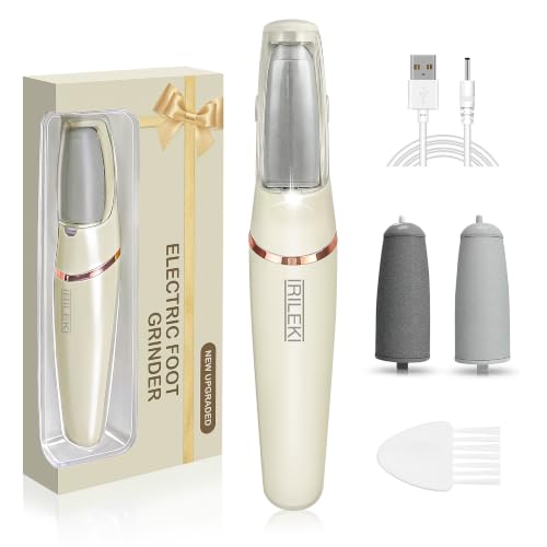 Electric Foot Callus Remover with 2 Roller Heads - Rechargeable & Portable