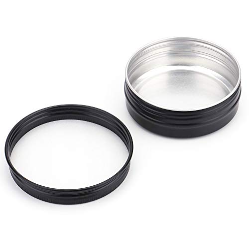 12 Pack 2 oz Aluminum Tin Jars with Screw Lids for Travel