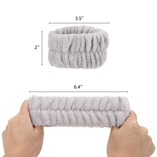 BTYMS 16 Pcs Women Face Wash Wristbands Microfiber Wrist Washband Spa Washband Wrist Towels for Washing Face, Prevent Water Running Down The Arms (Pack of 2)