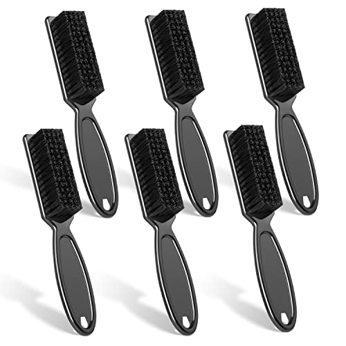 BEATURE 6 Pieces Barber Blade Cleaning Brush, Clipper Cleaning Brush Trimmer Cleaning Brush, Hair Styling Nylon Brush for Men (Black)