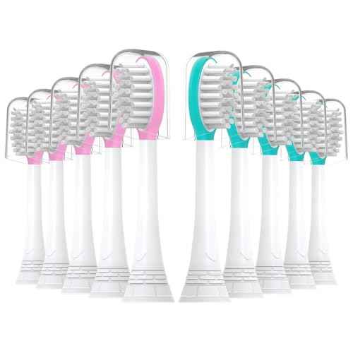 Kids Replacement Toothbrush Heads 10 Pack for Philips Sonicare Electric Toothbrush Soft Brush Head for Child 7+ for Boy Girl,5pink+5blue