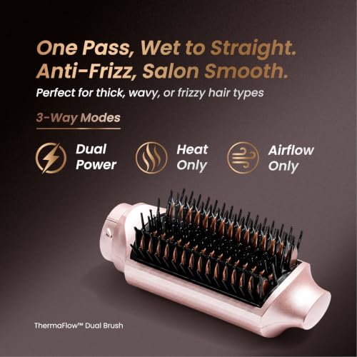 GLAMUP FusionPro 6-in-1 Hot Air Styler & Thermal Brush - Pink