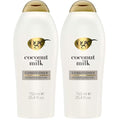 OGX Nourishing + Coconut Milk Moisturizing Conditioner for Strong, Healthy Hair with Coconut Oil & Egg White Protein, Paraben-Free, Sulfate-Free Surfactants, 25.4 fl oz (Pack of 2)