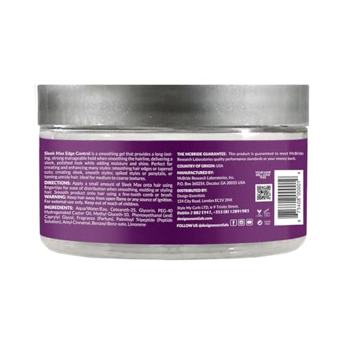 Design Essentials Sleek MAX Edge Control For Smooth All Day Hold & Style, 2.3 Ounce