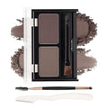 Eye Brow Powder Kit for Women,2 Colors Waterproof Eyebrow Powder Tinted Palette Brown Dark Brown Long-Lasting,Brow Fill&Sculpt Natural Eyebrow Contour Eyeshadow Mother¡¯s Gift with Brow Brush &Razor-03