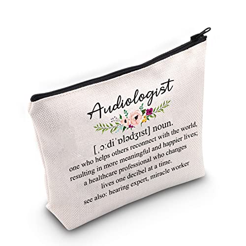 G2TUP Audiologist Thank You Gift Audiologist Definition Makeup Bag Audiology Cosmetic Bag Ear Doctor Gift Audiology St-udent Graduation Gift Zipper Travel Bag (Audiologist Definition)